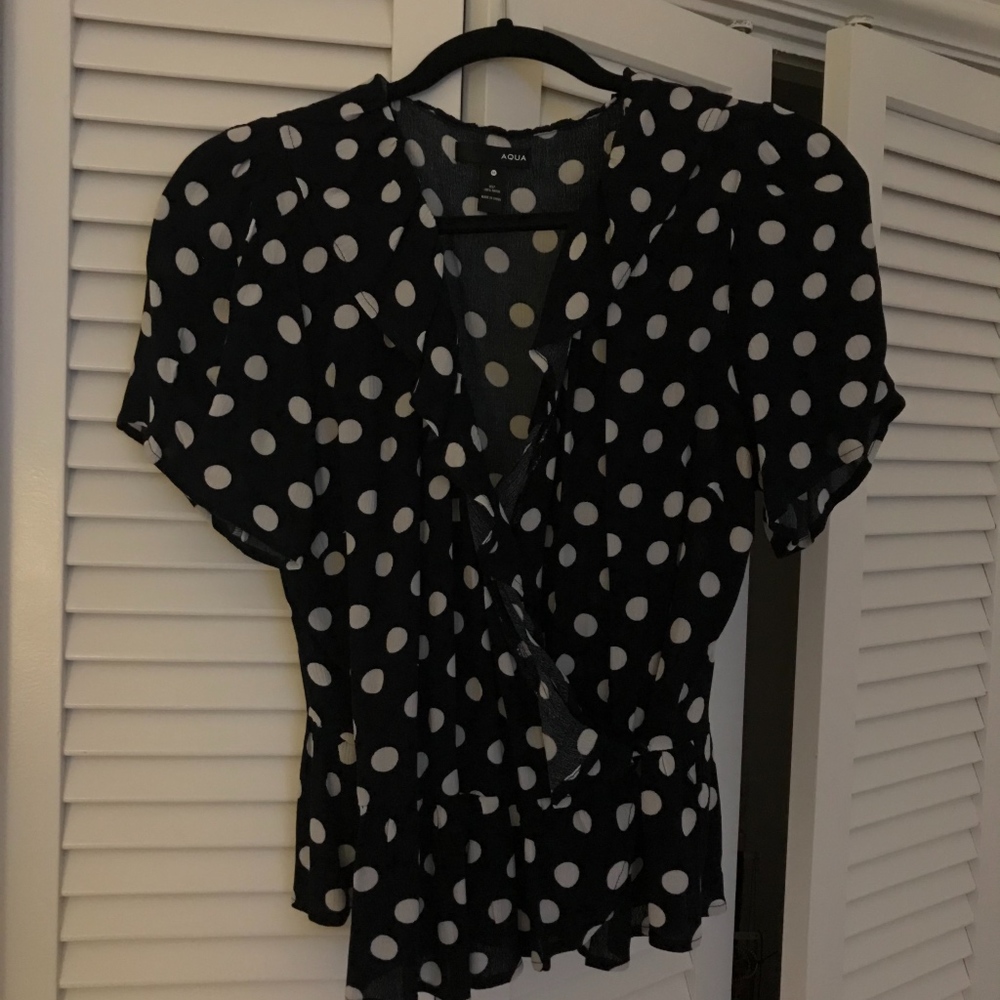 Blue Polka Dot Blouse